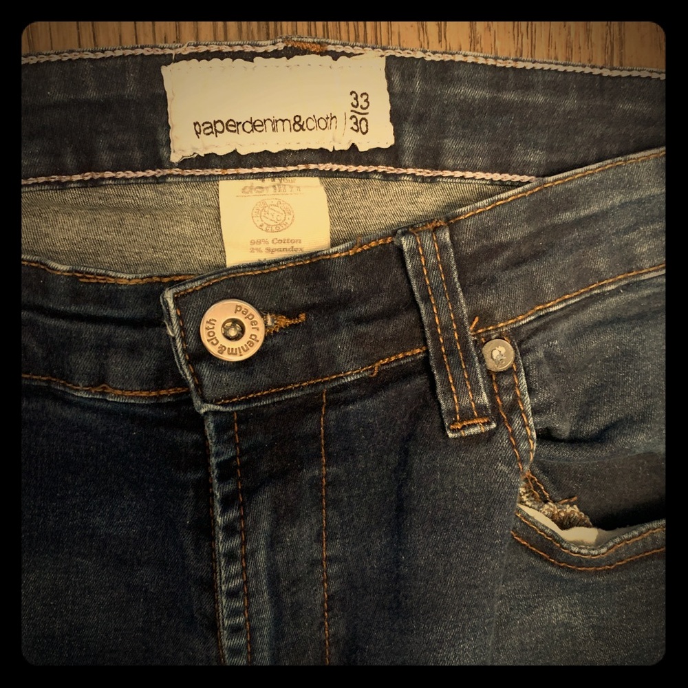 Paper Denim & Cloth Men’s Stretch Dark Fade Jeans